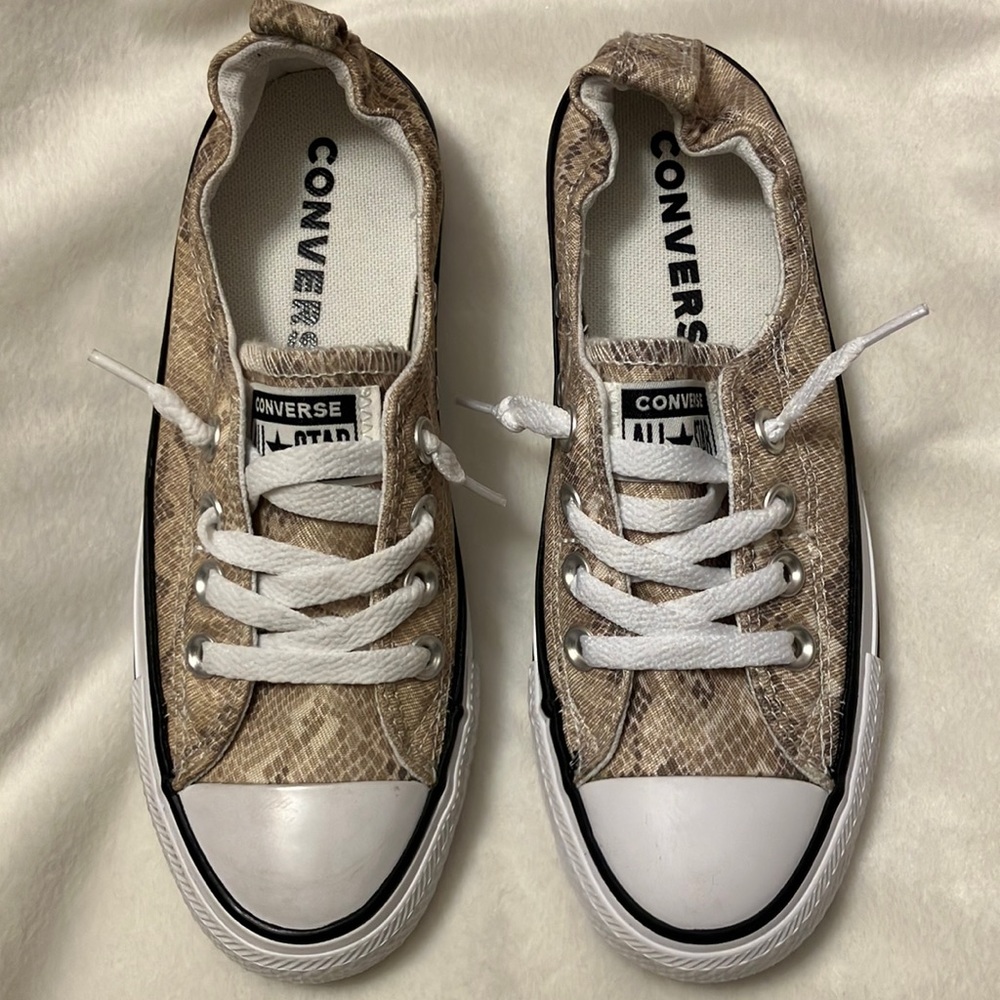 NWOT Women's Chuck Taylor All Star Shoreline Slip On Sneaker snake print sz 5